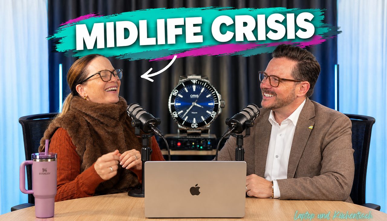 Janine und Oliver am Tisch, Titelbild zu Folge 68.
